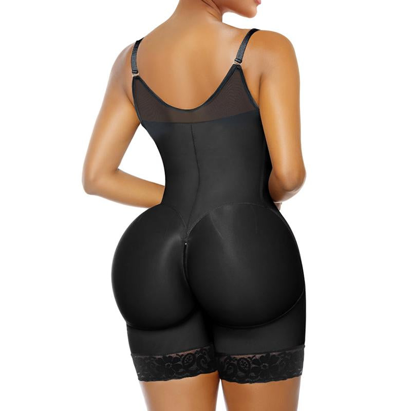 Women’S YIANNA Fajas Colombianas Shapewear Tummy Control Butt Lifter Shaper with Zipper Crotch Detachable Shoulder Strap