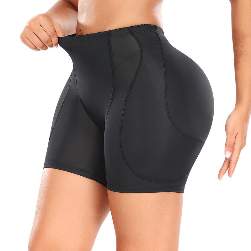Women Hip Padded Booty Lifter Shapewear Thicker Enhancer Removable 4 Pads Control Panty for Bigger Butt Laced Trim