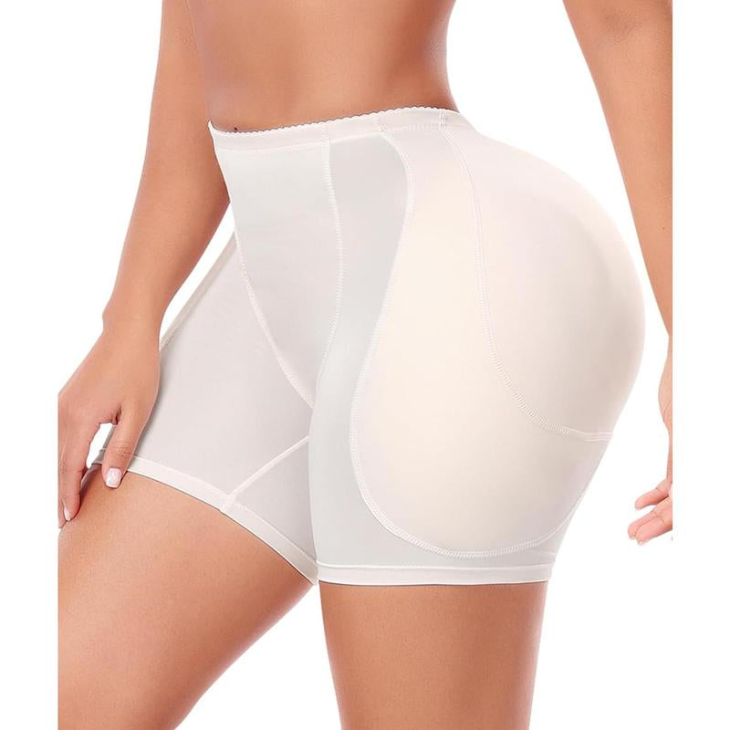 Women Hip Padded Shapewear Booty Lifter Butt Enhancer Removable 4 Thicker Pads Control Panty for Bigger Butt Compression Womenswear Breathable Fit Jeans Outfit Seamless Shorts Soft Summer(sizes:s,m,l,xl,2xl,3xl,4xl,5xl,6xl colors:beige,black)