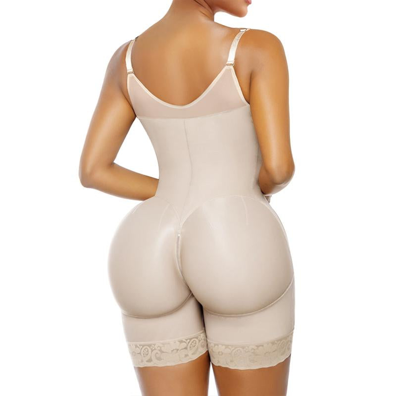 Women’S YIANNA Fajas Colombianas Shapewear Tummy Control Butt Lifter Shaper with Zipper Crotch Detachable Shoulder Strap