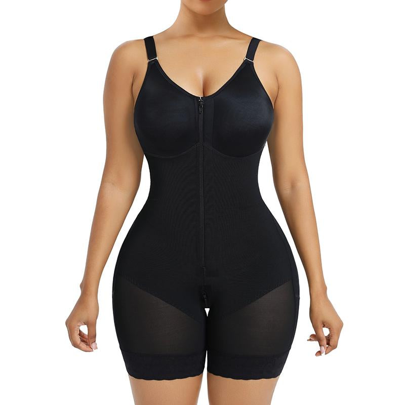 Women’S YIANNA Fajas Colombianas Shapewear Tummy Control Butt Lifter Shaper with Zipper Crotch Detachable Shoulder Strap