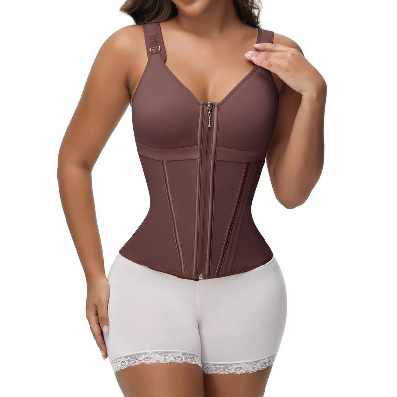 SHAPSHE Waist Shapewear for Women with Bra Tummy Control Girdle Workout Shapewear with Adjustable Shoulder Strap